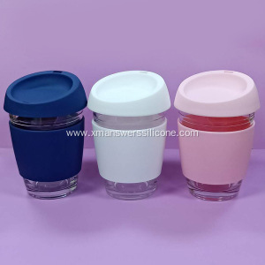 Colorful silicone cup lid reusable coffee cup lid